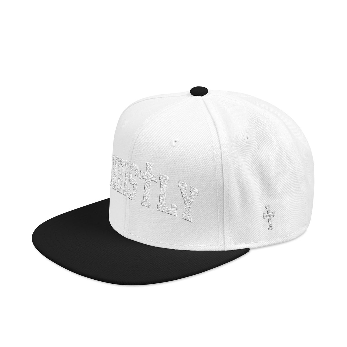 Embroidered 'Christly' Snapback Hat – Gothic Cross Streetwear Cap