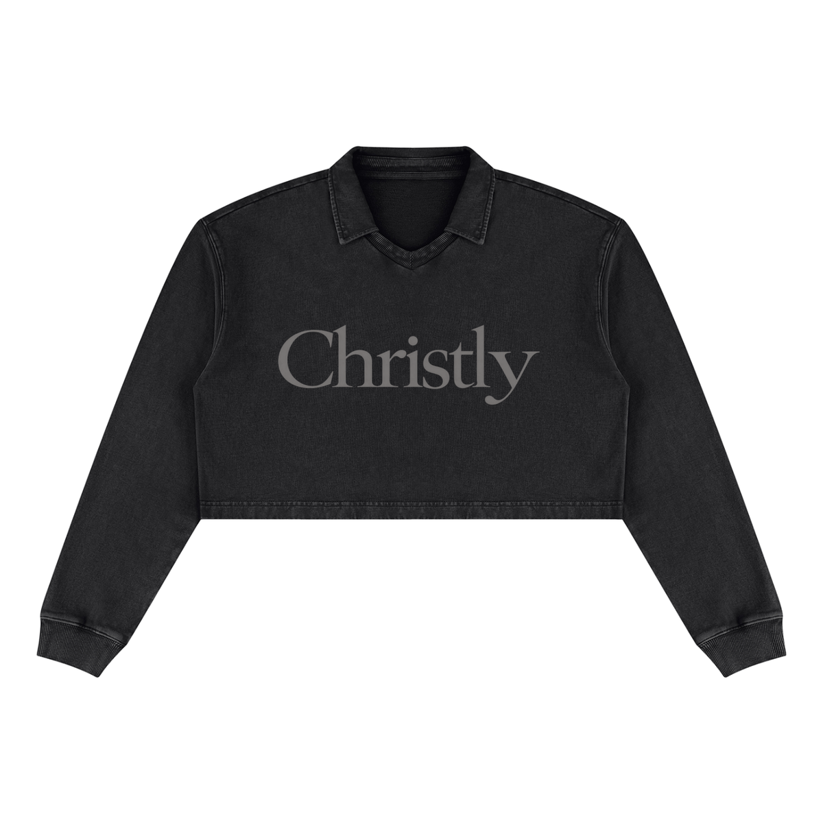 Christly Wordmark Crop Sweatshirt