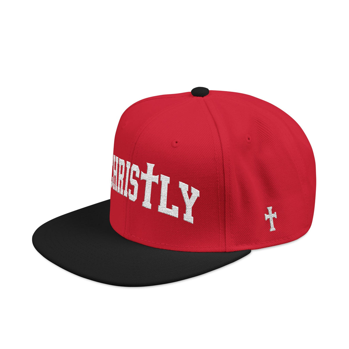 Embroidered 'Christly' Snapback Hat – Gothic Cross Streetwear Cap