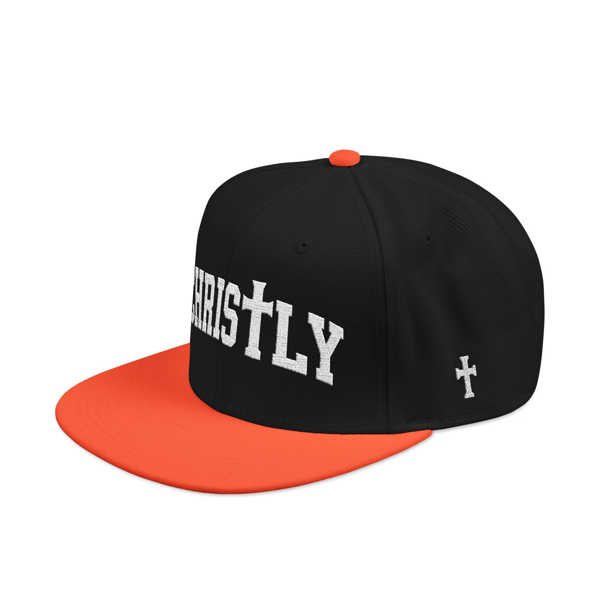 Embroidered 'Christly' Snapback Hat – Gothic Cross Streetwear Cap