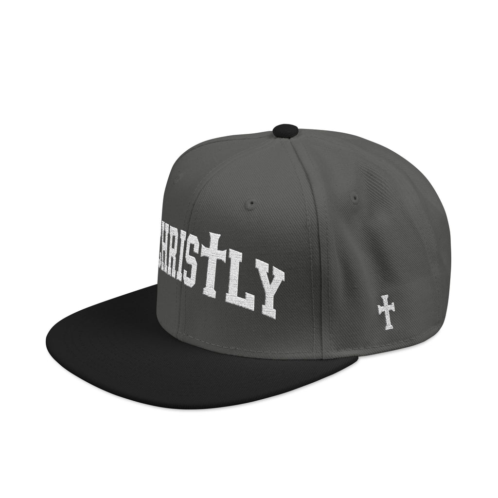 Embroidered 'Christly' Snapback Hat – Gothic Cross Streetwear Cap