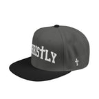 Embroidered 'Christly' Snapback Hat – Gothic Cross Streetwear Cap