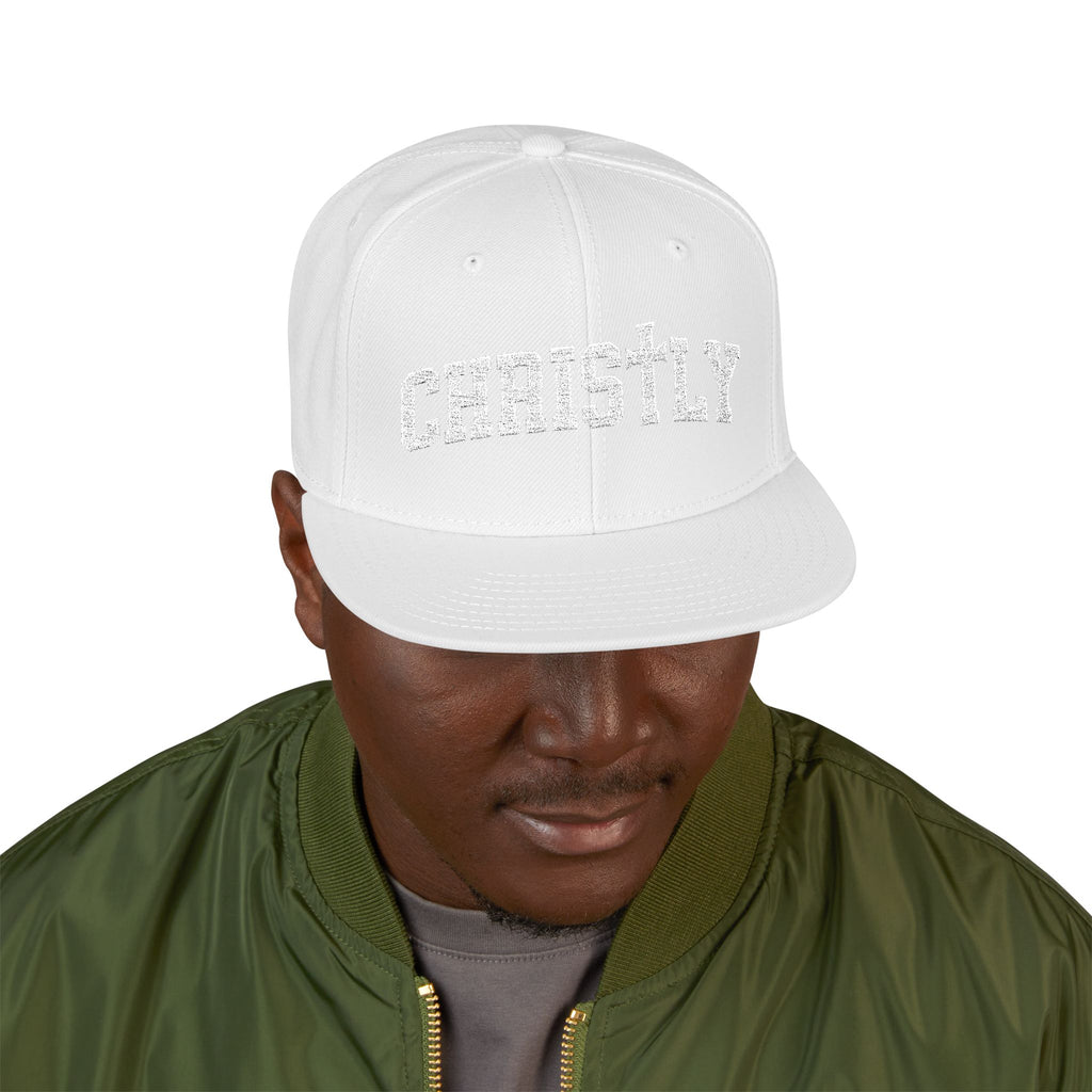 Embroidered 'Christly' Snapback Hat – Gothic Cross Streetwear Cap