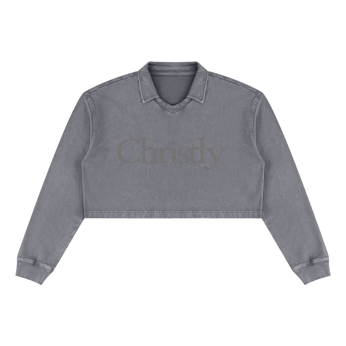 Christly Wordmark Crop Sweatshirt