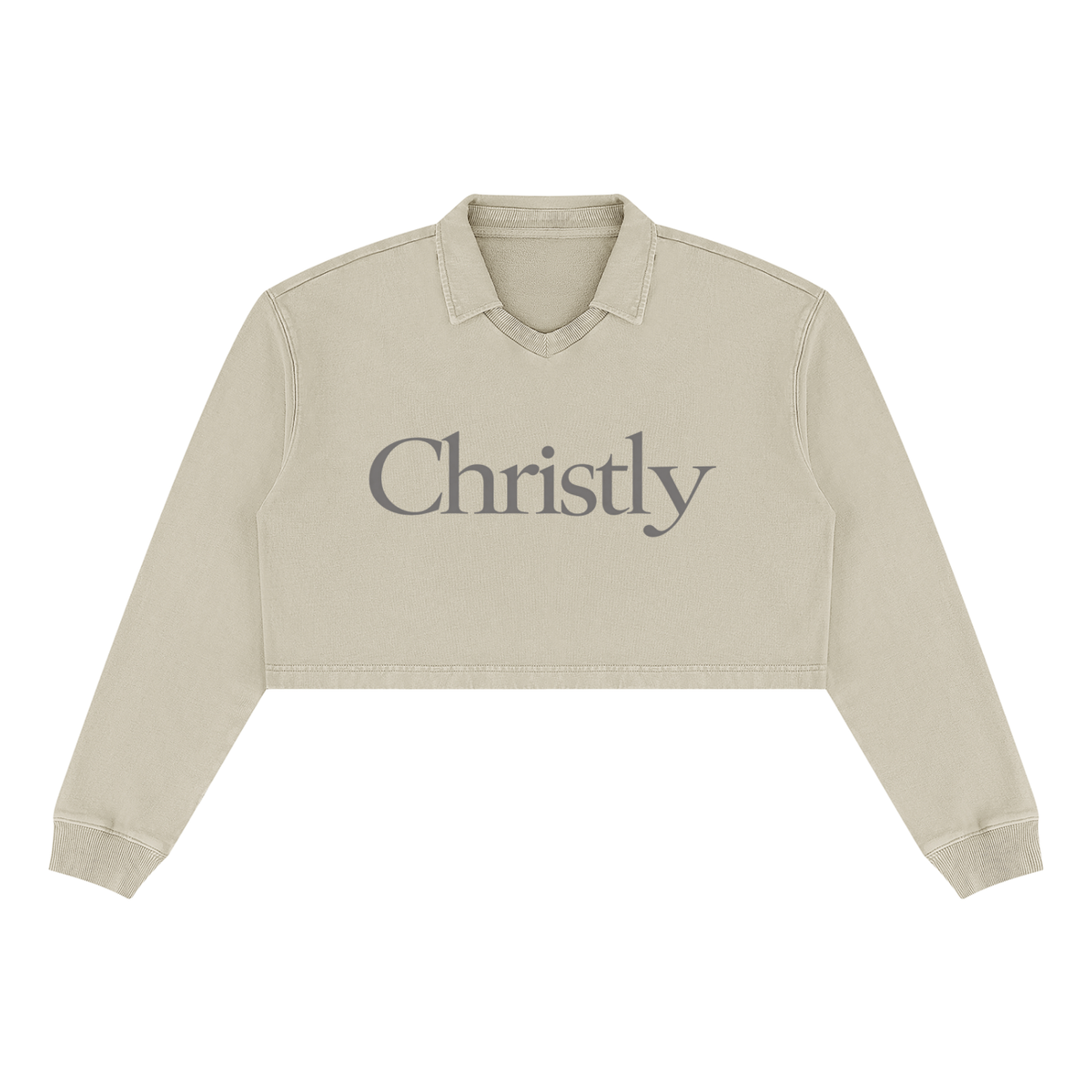 Christly Wordmark Crop Sweatshirt
