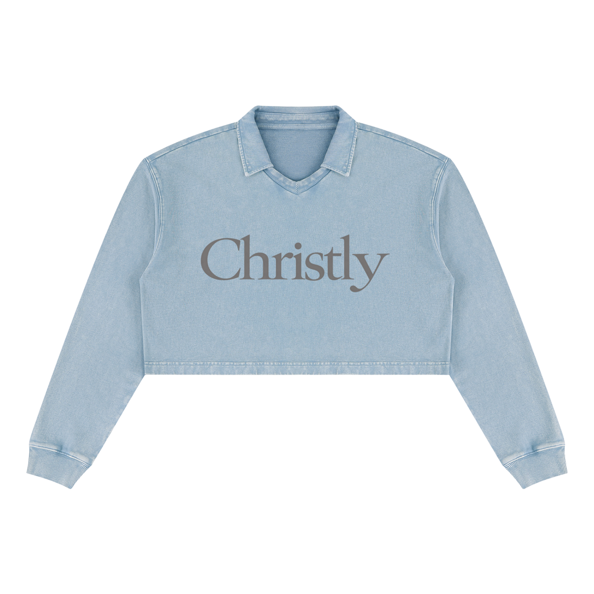 Christly Wordmark Crop Sweatshirt