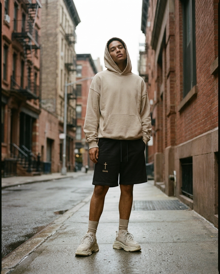 Model wearing the Still Held Shorts