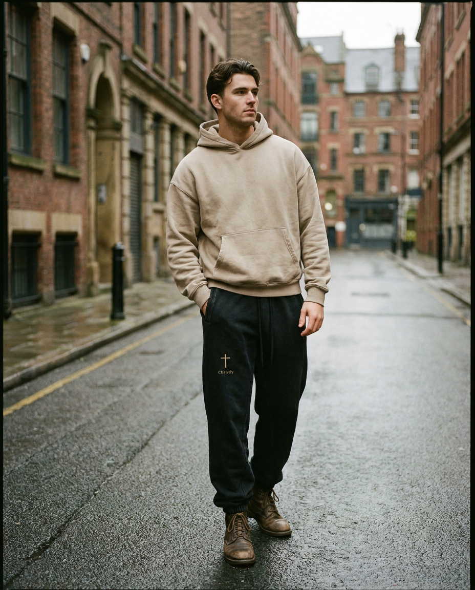 Model wearing the Still Held Sweatpants